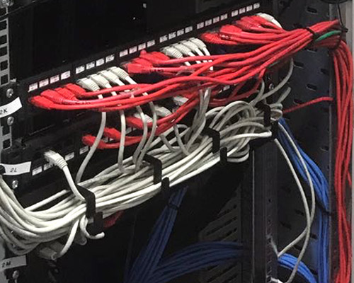data-cabinet - Cat 6 network cabling